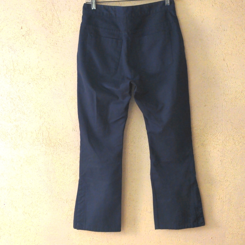 NOMIA Navy Cropped Flared Pants - Picture 7 of 12